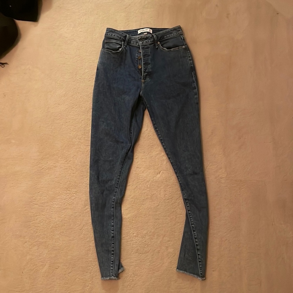 High rise button up jeans